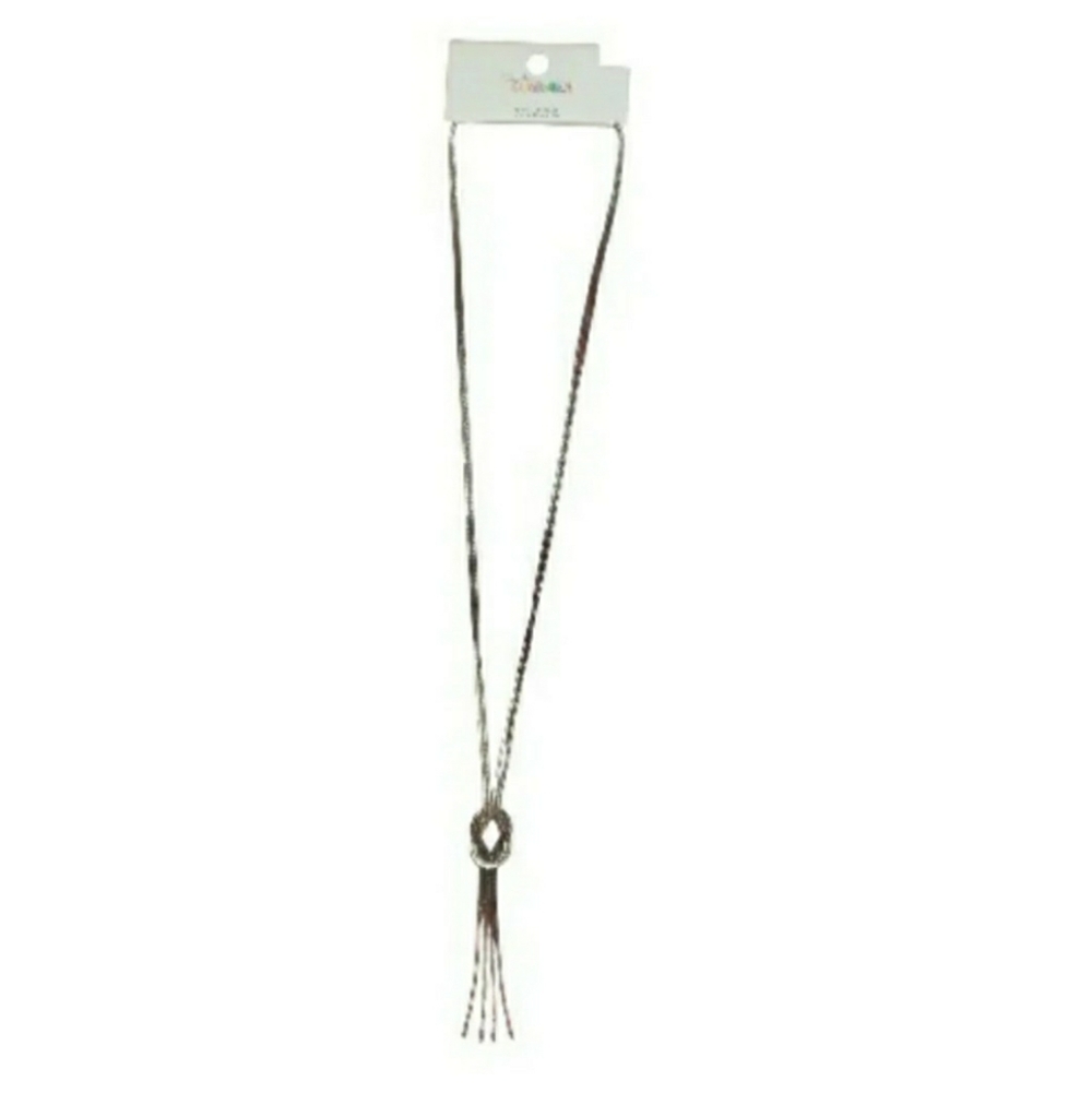 Color the Summer elegant 36" multi-color tie knot necklace.